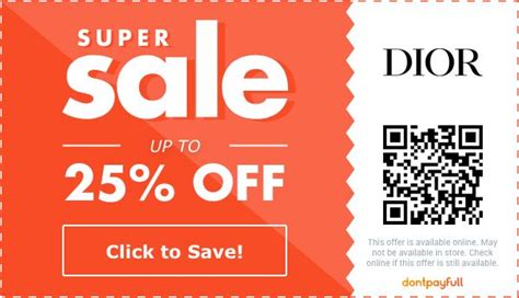 dior coupon|dior promo code no minimum.